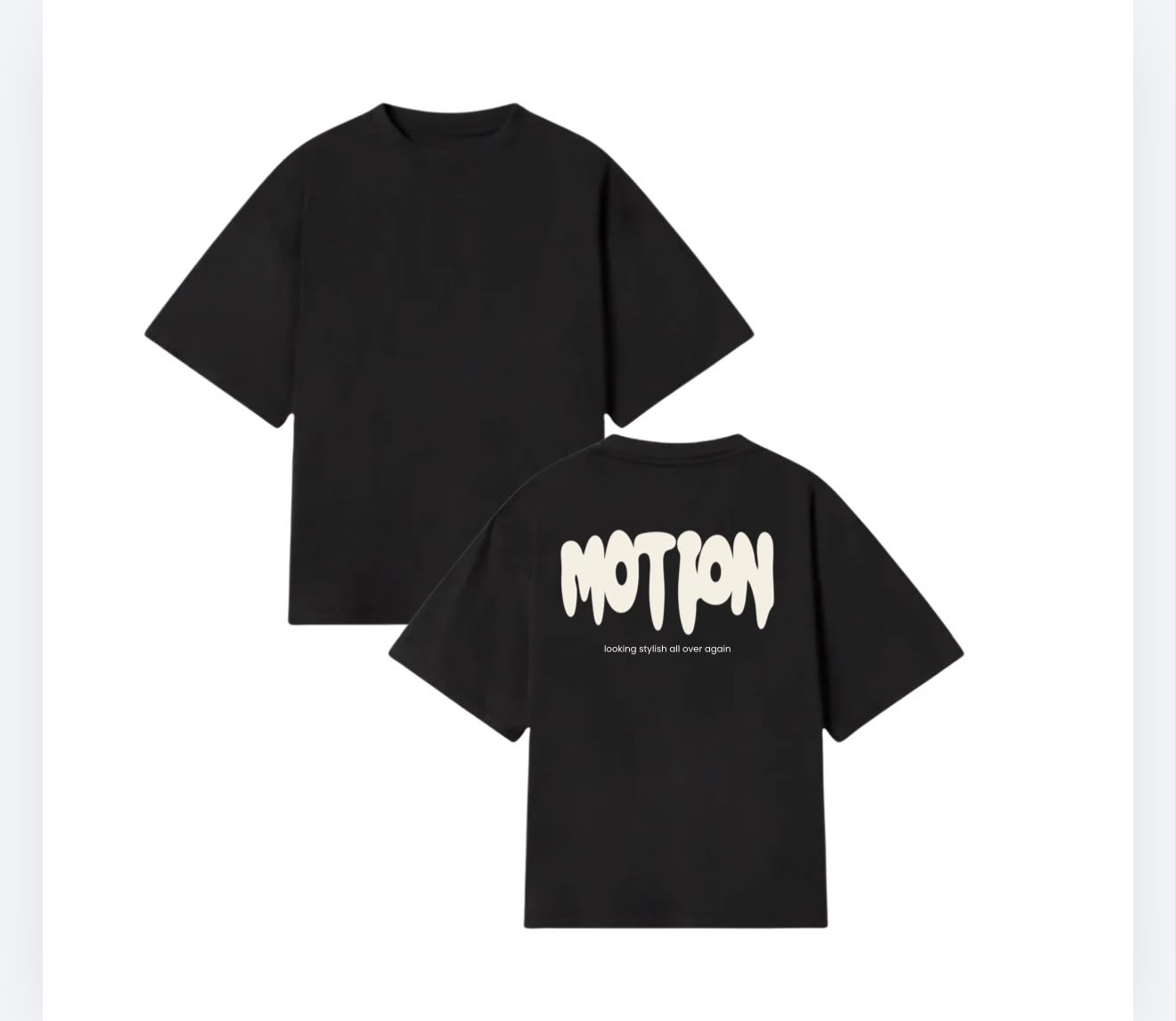 Motion Drip Tee — Negro
