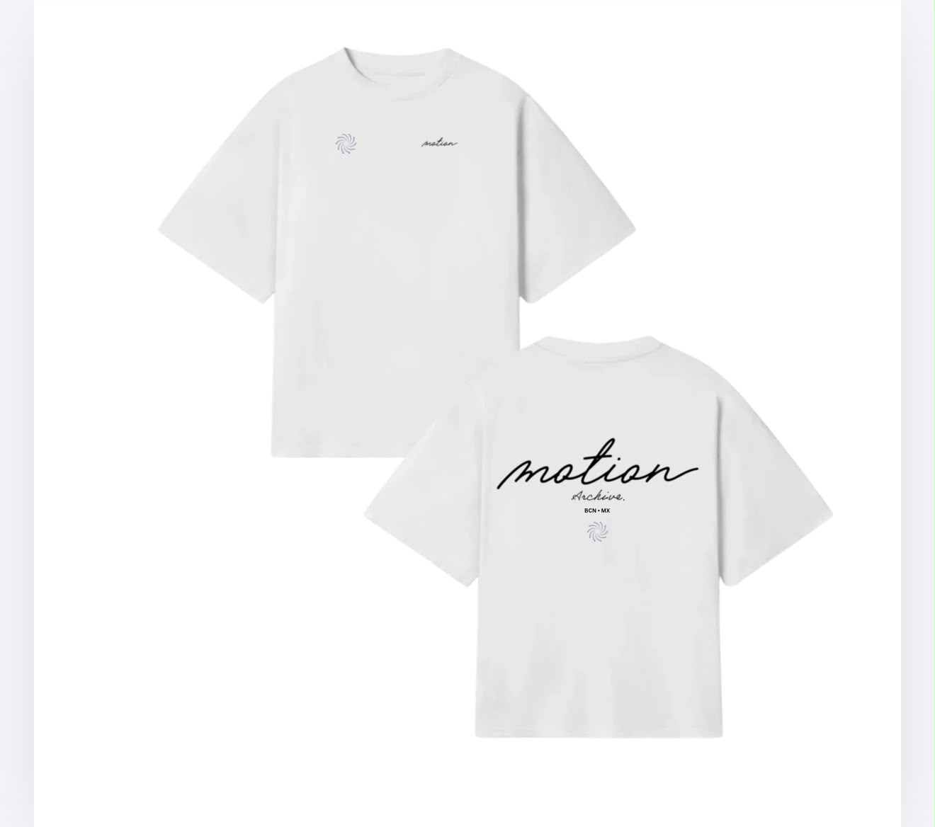 Motion Archive Tee — Blanco