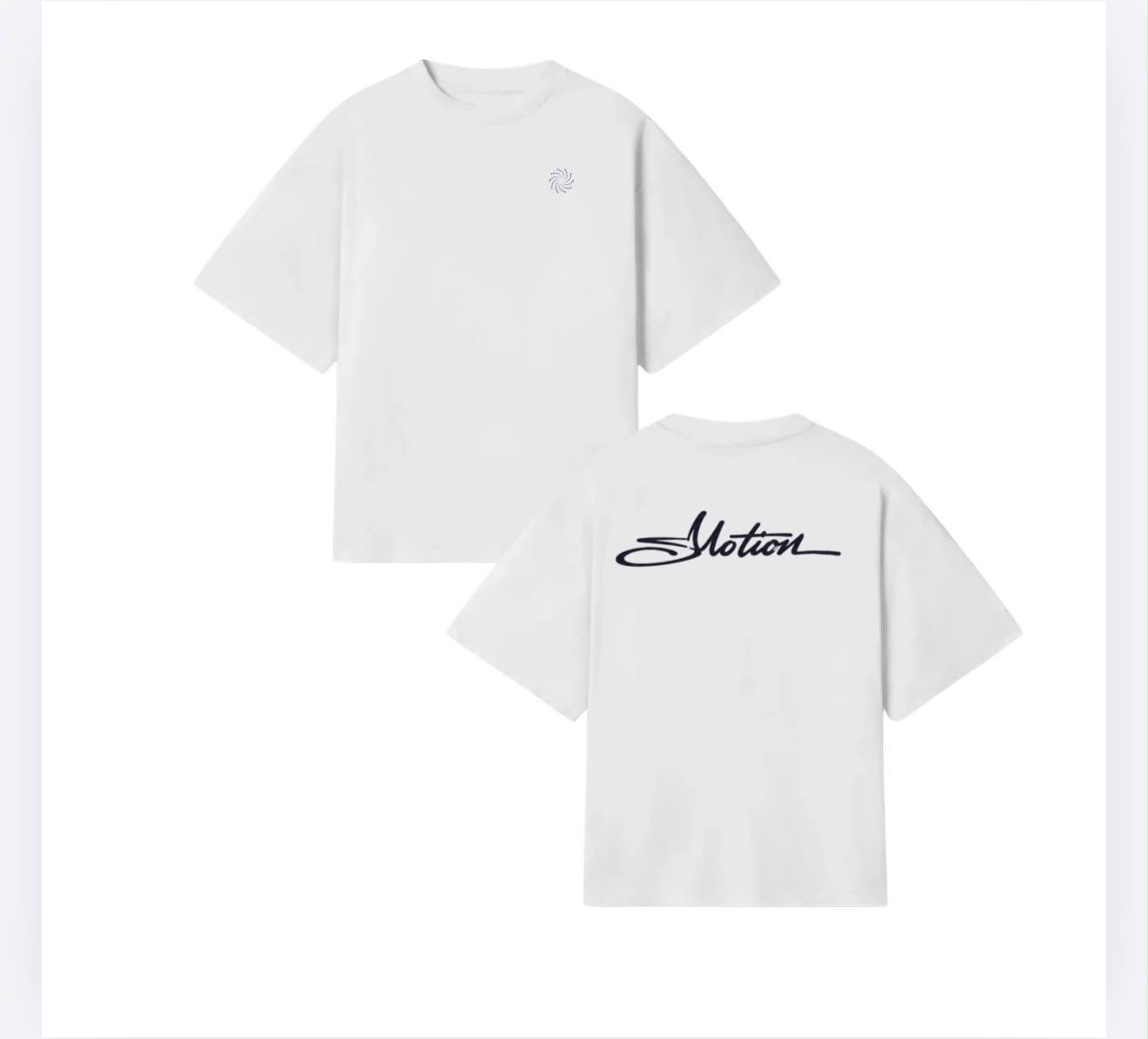 Motion Script Tee — Blanco